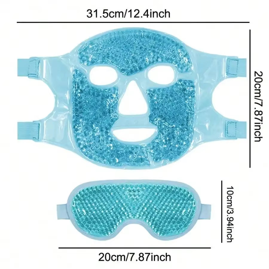 Gel Cooling Ice Face Eye Mask Facial Mask Hot Cold Compress Pack Gel Beads Cold Face Eye Mask Ice Pack,Compress Sleeping Facespa